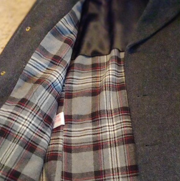 Adams row wool car/ walking overcoat 40R EUC - Picture 3 of 8